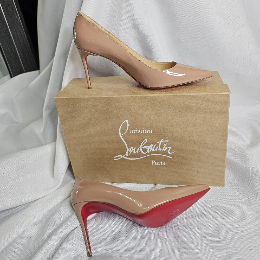 🔥🔥NEW Christian Louboutin Blush Patent Leather Pumps - Picture 4 of 4
